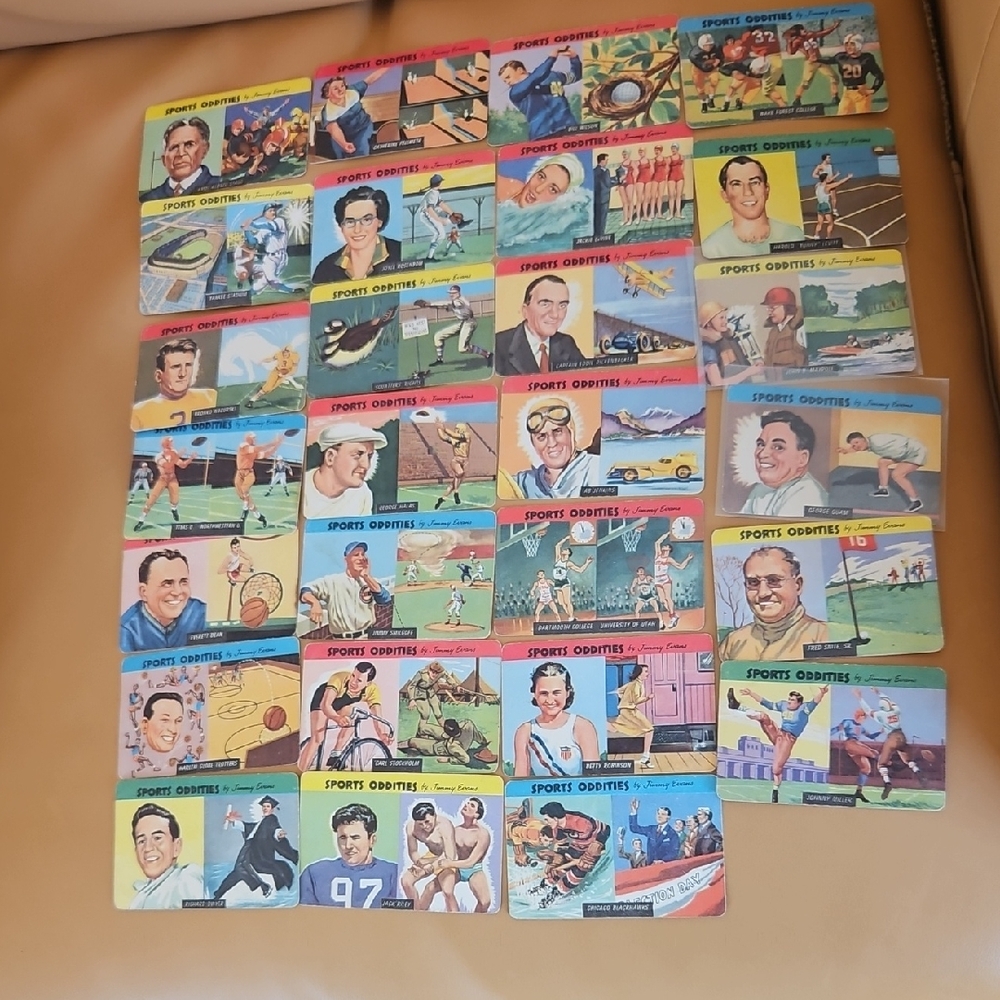 Complete Set Of 27 Cards, Sports Oddities 1954, Quaker Oats.